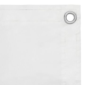 Paravento da Balcone Bianco 75x400 cm in Tessuto Oxford
