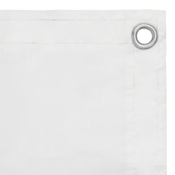 Paravento Balcone Bianco 120x400 cm Tessuto Oxford