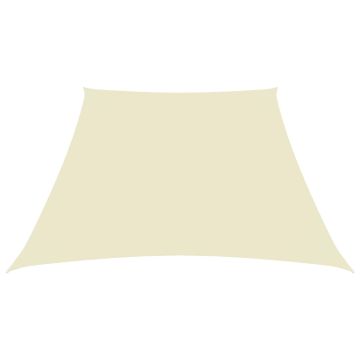Parasole a Vela in Tessuto Oxford a Trapezio 3/4x3m Crema