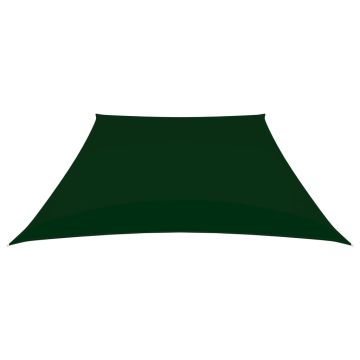 Parasole a Vela in Tela Oxford a Trapezio 2/4x3 m Verde Scuro
