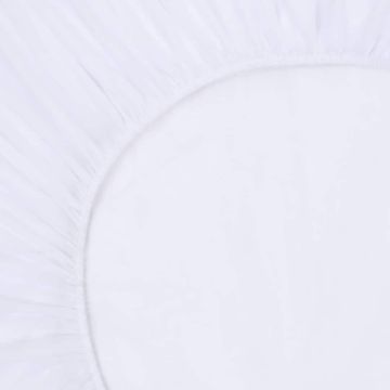 Lenzuola con Angoli Impermeabili 2 pz Cotone 80x200 cm Bianco