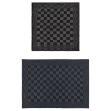 Set Strofinacci 10 pz in Cotone Nero e Grigio