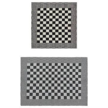 Set Strofinacci 10 pz in Cotone Nero e Bianco