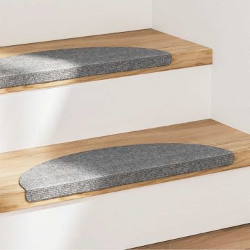 Tappeti Adesivi per Scale 15 pz 56x17x3 cm Grigi