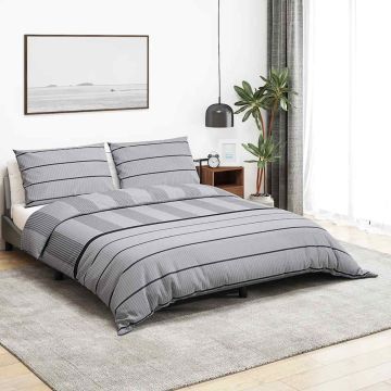 Set Copripiumino Grigio Chiaro 240x220 cm in Cotone