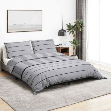 Set Copripiumino Grigio Chiaro 260x240 cm in Cotone