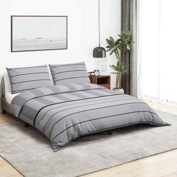 Set Copripiumino Grigio Chiaro 200x200 cm in Cotone