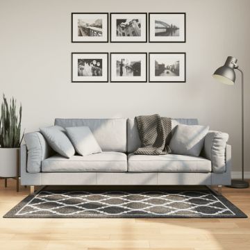 Tappeto Lavabile Nero e Bianco 80x150 cm