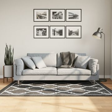 Tappeto Lavabile Nero e Bianco 120x180 cm