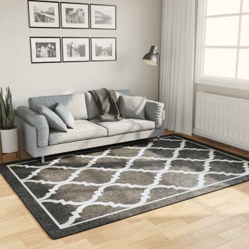 Tappeto Lavabile Nero e Bianco 160x230 cm