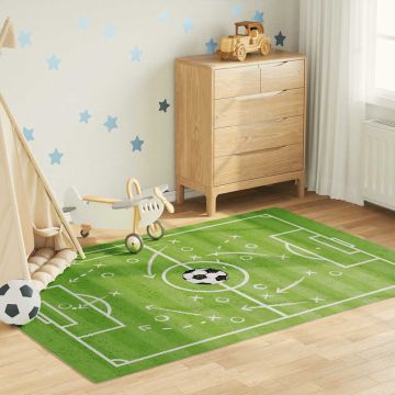 Tappeto Bambini Verde 160x230 Campo Calcio Lavabile