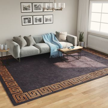 Tappeto Lavabile Nero e Oro 400x300 cm
