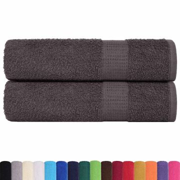 Asciugamani da bagno FROGN 2 pz Antracite 100x150 cm 360 g/m²