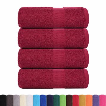 Asciugamani FROGN 4 pz Bordeaux 30x30 cm 360 g/m²