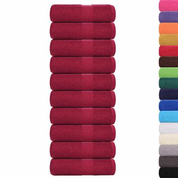 Asciugamani FROGN 10 pz Bordeaux 30x30 cm 360 g/m²