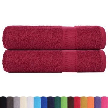 Asciugamani FROGN 2 pz Bordeaux 50x100 cm 360 g/m²