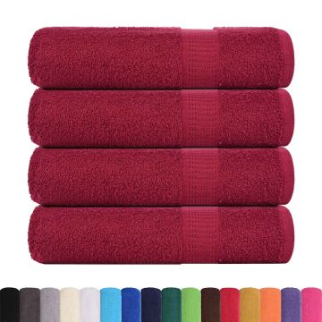 Asciugamani FROGN 4 pz Bordeaux 50x100 cm 360 g/m²