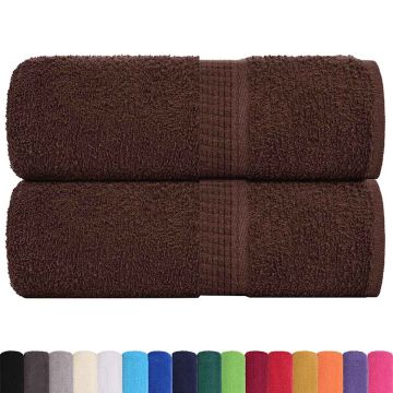 Asciugamani per ospiti FROGN 2 pz Marrone 30x50 cm 360 g/m²