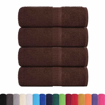 Asciugamani per ospiti FROGN 4 pz Marrone 30x50 cm 360 g/m²