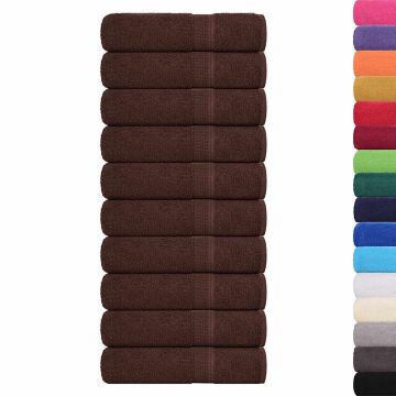 Asciugamani FROGN 10 pz Marrone 50x100 cm 360 g/m²