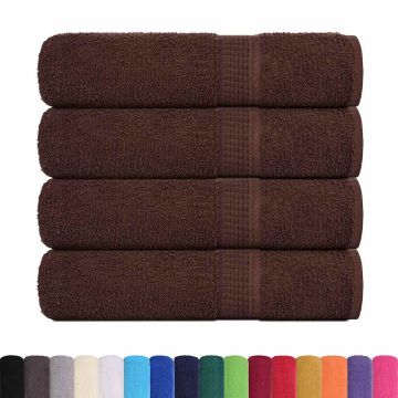 Asciugamani da bagno FROGN 4 pz Marrone 100x150 cm 360 g/m²