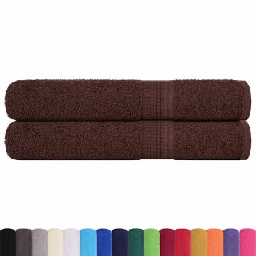 Asciugamani per sauna FROGN 2 pz Marrone 80x200 cm 360 g/m²