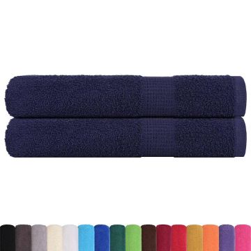 Asciugamani per sauna FROGN 2 pezzi blu navy 80x200 cm 360 g/m²