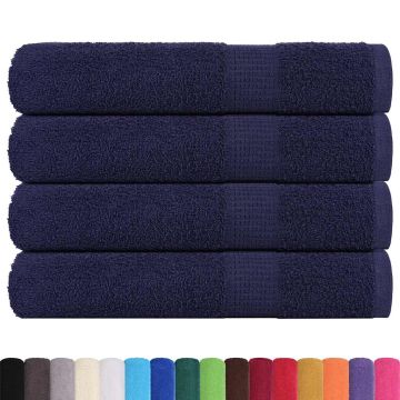 Asciugamani FROGN 4 pz Blu Navy 100x200 cm 360 g/m²