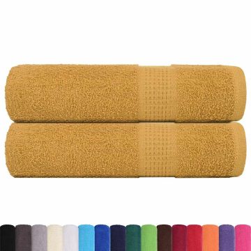 Asciugamani da doccia FROGN 2 pz Oro 70x140 cm 360 g/m²