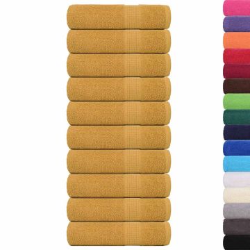 Asciugamani da doccia FROGN 10 pz Oro 70x140 cm 360 g/m²