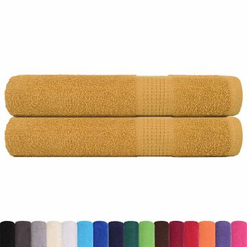 Asciugamani per sauna FROGN 2 pz Oro 80x200 cm 360 g/m²