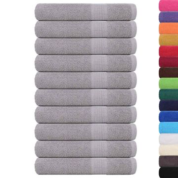 Asciugamani per sauna FROGN 10 pz Grigio 80x200 cm 360 g/m²