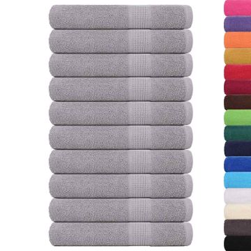 Asciugamani FROGN 10 pz Grigio 100x200 cm 360 g/m²