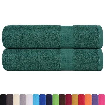 Asciugamani da doccia FROGN 2 pz Verde 70x140 cm 360 g/m²