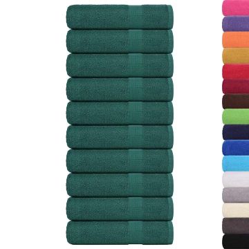 Asciugamani da bagno FROGN 10 pz Verde 100x150 cm 360 g/m²