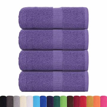 Asciugamani FROGN 4 pz Viola 30x30 cm 360 g/m²