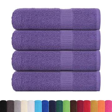 Asciugamani FROGN 4 pz Viola 50x100 cm 360 g/m²