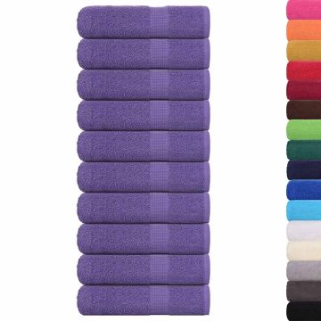 Asciugamani da doccia FROGN 10 pz Viola 70x140 cm 360 g/m²
