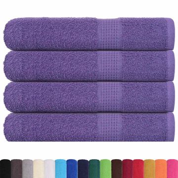 Asciugamani per sauna FROGN 4 pezzi Viola 80x200 cm 360 g/m²