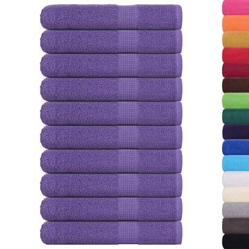 Asciugamani per sauna FROGN 10 pezzi Viola 80x200 cm 360 g/m²