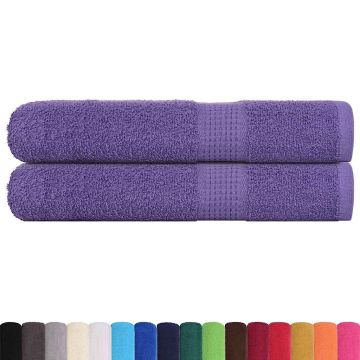 Asciugamani FROGN 2 pz Viola 100x200 cm 360 g/m²