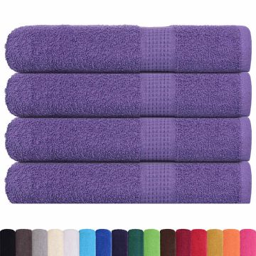 Asciugamani FROGN 4 pz Viola 100x200 cm 360 g/m²