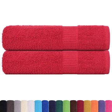 Asciugamani da doccia FROGN 2 pezzi Rosso 70x140 cm 360 g/m²