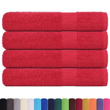 Asciugamani per sauna FROGN 4 pezzi Rosso 80x200 cm 360 g/m²