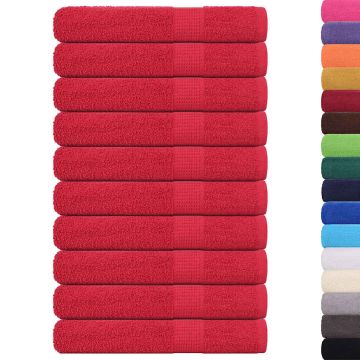 Asciugamani FROGN 10 pz Rosso 100x200 cm 360 g/m²