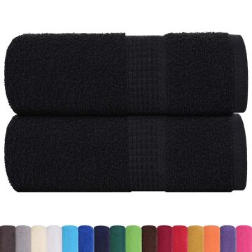 Asciugamani FROGN 2 pz Nero 30x30 cm 360 g/m²