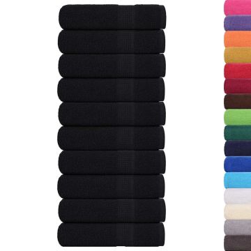 Asciugamani FROGN 10 pz Nero 50x100 cm 360 g/m²