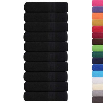 Asciugamani da bagno FROGN 10 pz Nero 100x150 cm 360 g/m²
