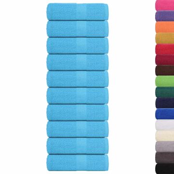 Asciugamani da bagno FROGN 10 pz Turchese 30x30 cm 360 g/m²