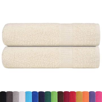 Asciugamani da bagno FROGN 2 pz Crema 100x150 cm 360 g/m²
